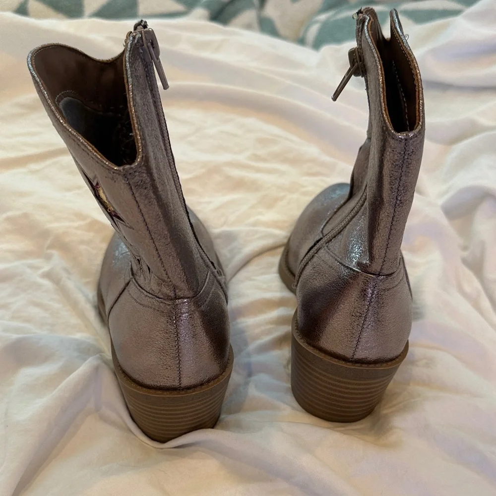 Steve Madden Metallic Lilac Kids Star Cowboy Boots